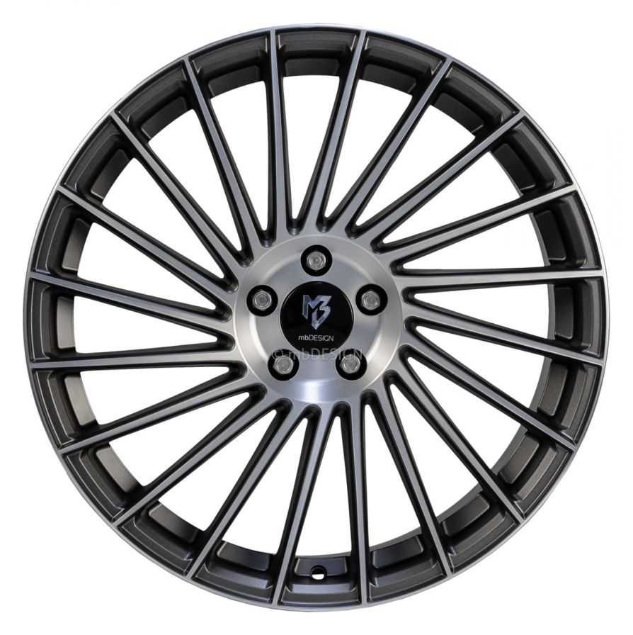 mbDESIGN<br>VR3 - Mattgrau poliert (19x8.5)